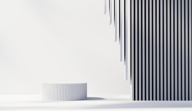 Abstracte witte platform podium showcase voor product display 3D-rendering
