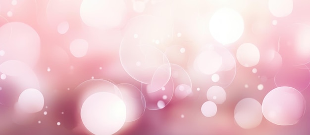 Abstracte zachte roze en witte wazige achtergrond met bokeh cirkels