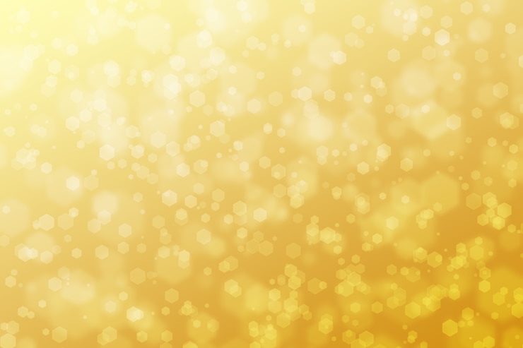 Foto abstracte zeshoek bokeh gele achtergrondverloop