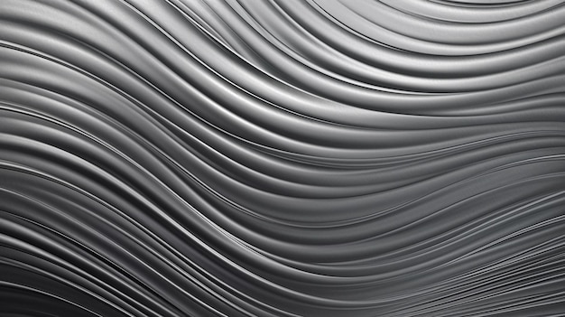 Abstracte zwart-witte achtergrond met enkele vloeiende lijnen generatieve ai
