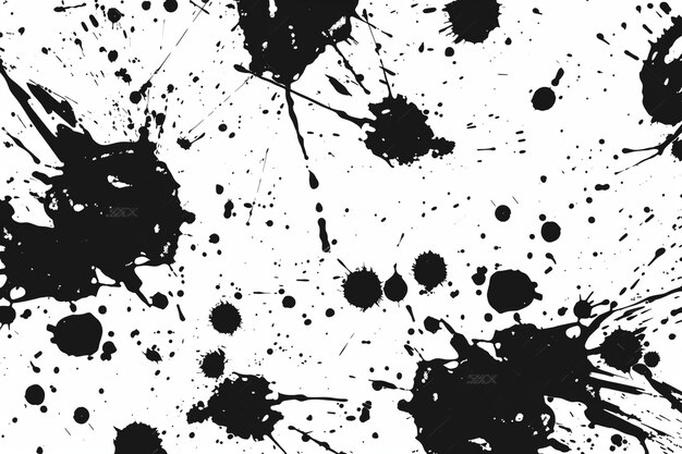 Abstracte zwarte inkt splatter drops effect grunge achtergrond