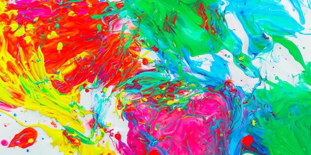 Abstraction from multicolored paints Background art image