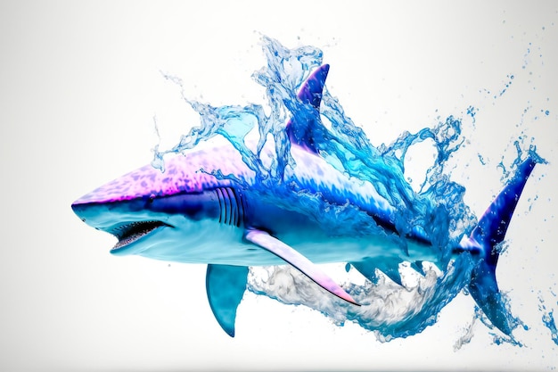 Abstraction of Shark Painting Generative AI