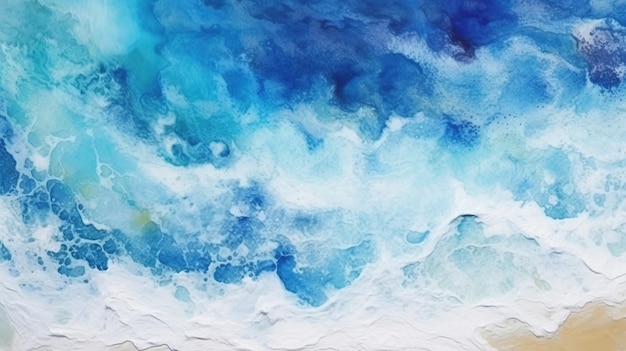 Foto texture astratte per sfondo o carta da parati blu oceano e costa sabbiosa gialla