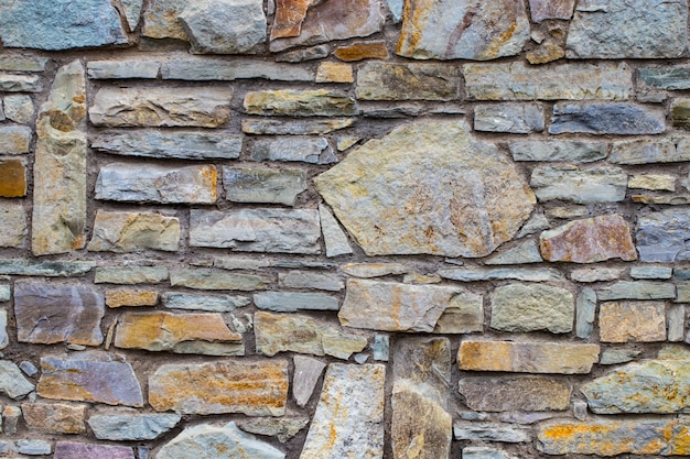 Abstraction wall fence built of natural stone background