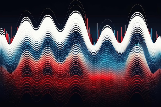 Foto astrazione di un'illustrazione della forma d'onda