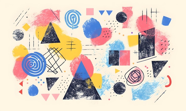 Photo abstracts geometric shapes illustration design