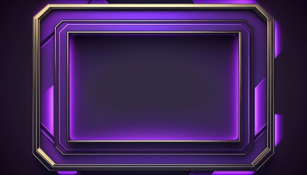 Abstrast purple background futuristic empty frame for text