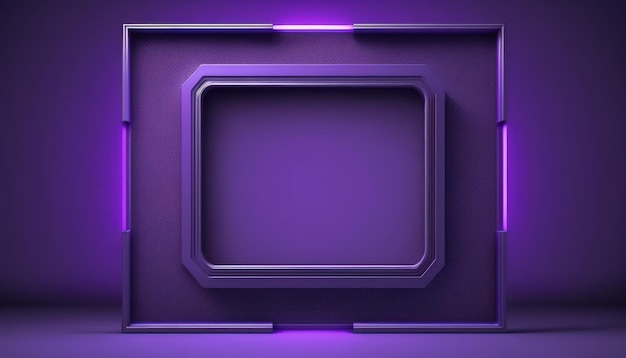 Abstrast purple background futuristic empty frame for text