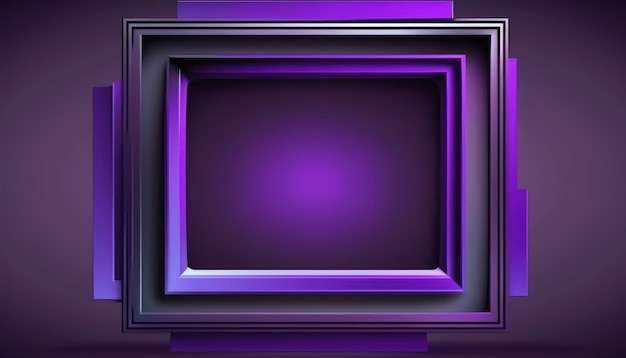 Abstrast purple background futuristic empty frame for text