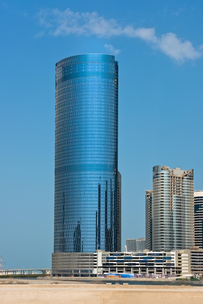 Abu Dhabi new district with skyscrapers construction United Arab Emirates