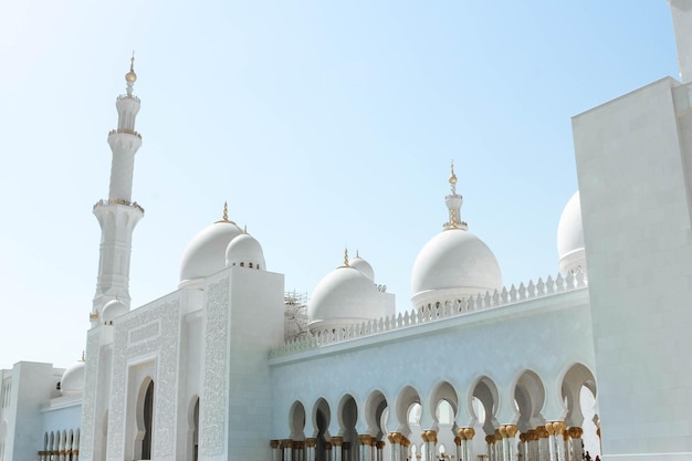 ABU DHABI UAE Magnificent interior of Sheikh Zayed Grand Mosque