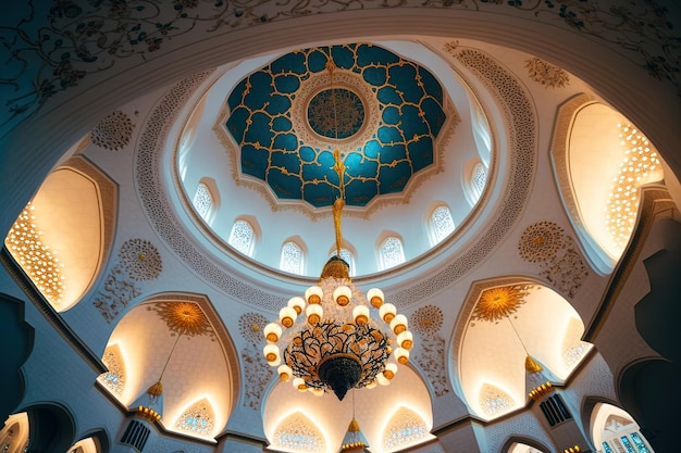 ABU DHABI Verenigde Arabische Emiraten 22 december 2017 Het interieur van de Sheikh Zayed Grand Mosques