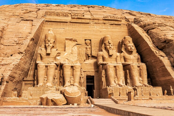 Abu Simbel rockcut Grote Tempel van Ramses II Egypte