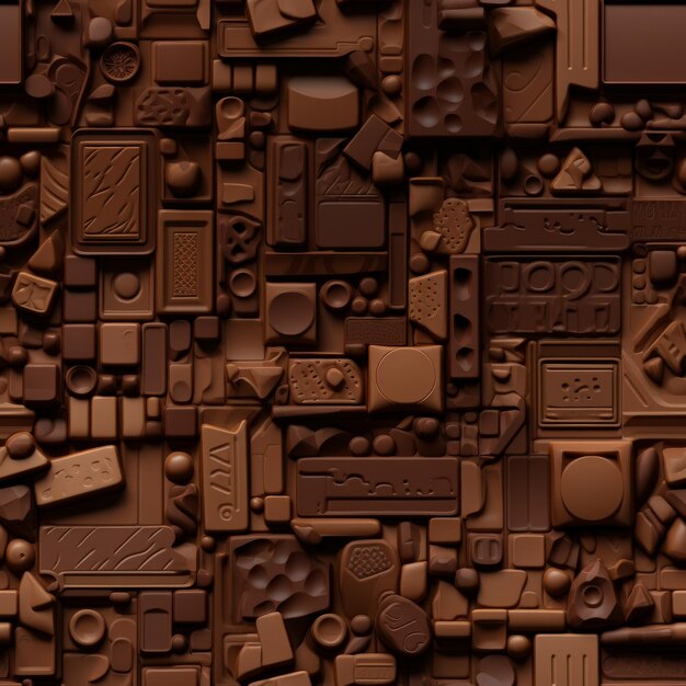 Photo abundance of chocolate blocks and pieces