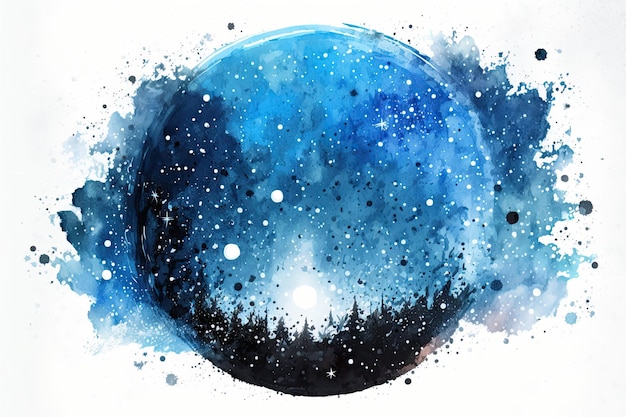 An abundance of stars in the cosmos Watercolor