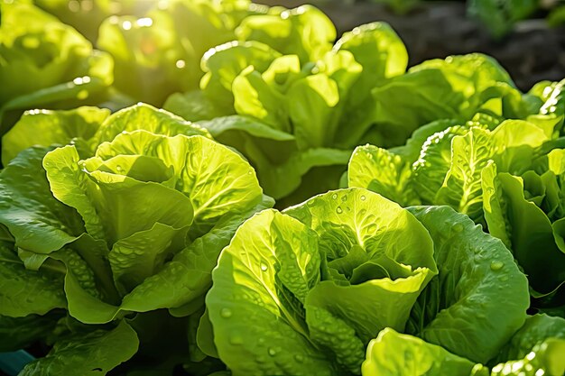 Abundant Cabbage Farm Nature's Bounty Generative AI