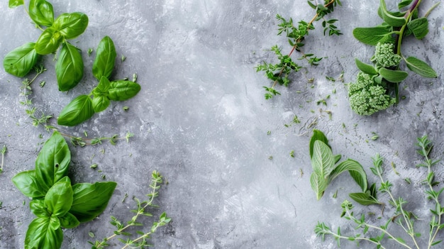 Abundant Green Vegetables on Table