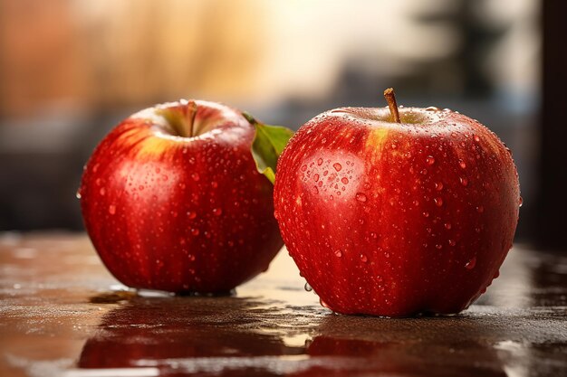 Abundant Harvest Red Apples on a Branch