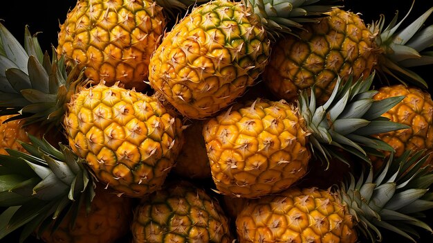 Abundant Pineapples Seamless Background