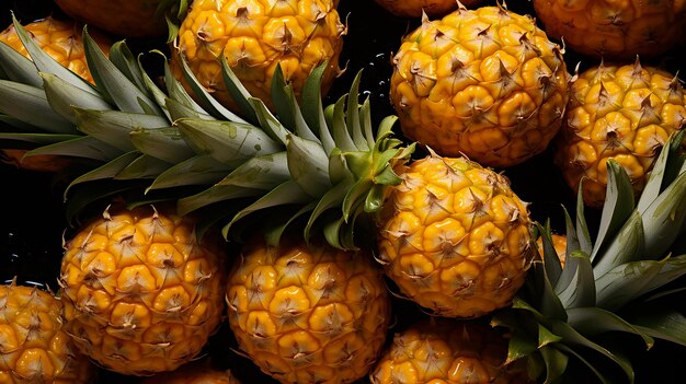 Abundant Pineapples Seamless Background