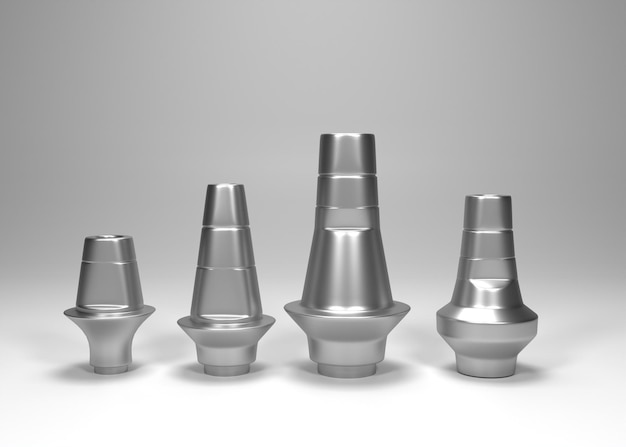 Abutment implant tool 3d rendering