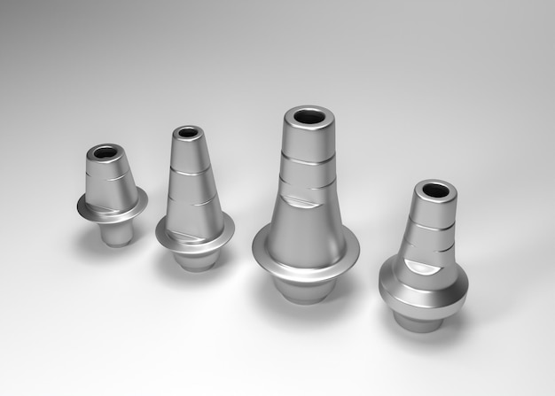 Abutment implant tool 3d rendering