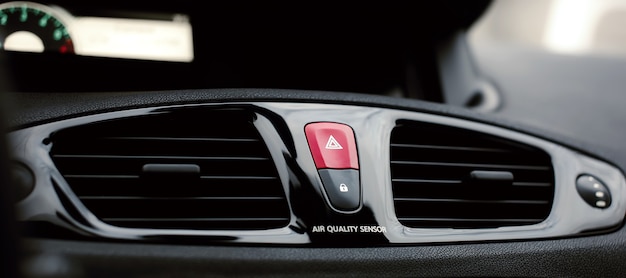 AC ventilation deck in modern car interior