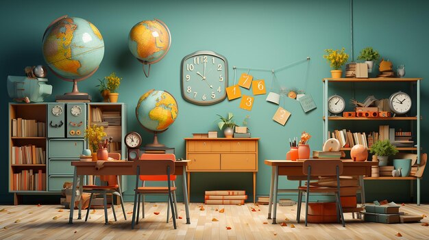 Academic Dimension 3D BacktoSchool Background