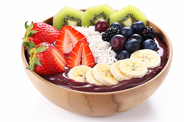 Acai Bowl Stock Image with Free Space for Text