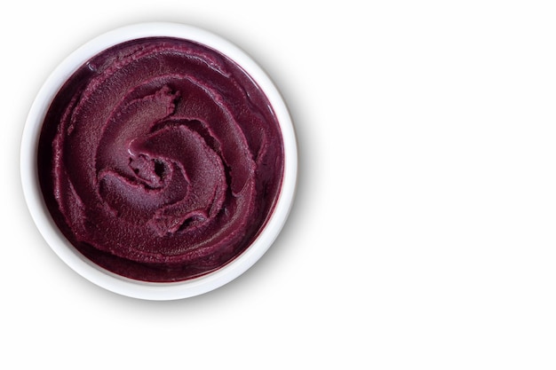 Acai bowl on white background