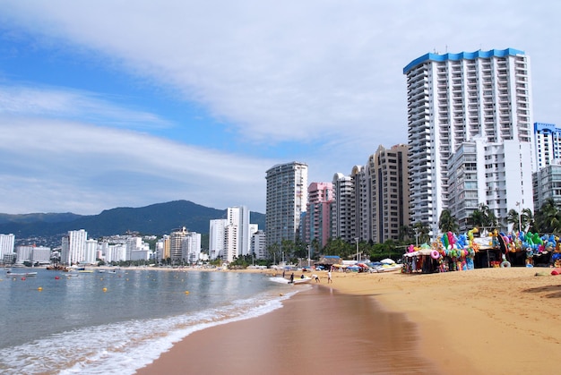 acapulco beach panoramic view of condesa beach in acapulco Mexico tourism travel lifestyle