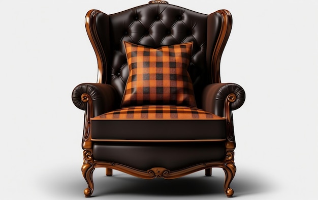 Accent Chair on Isolated Background Generative AI