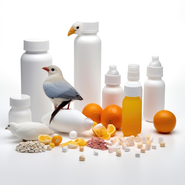 アクセサリー: 鳥のためのビタミンサプリメント 孤立した鳥のためのヴィタミン サプリメント ゲネレーティブAI