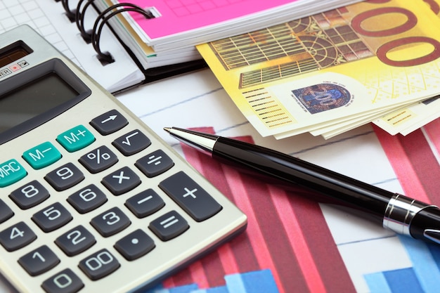 Accessories for doing business in the office on the table