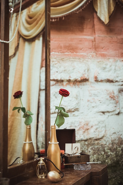 Accessories on the dressing table