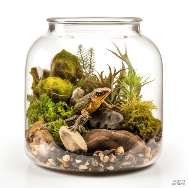 Accessories for Reptiles Terrarium substrate isolated Generative AI