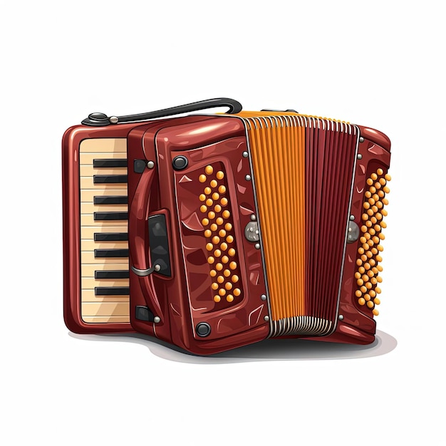 accordion icon vector illustration design in the style of light amber and maroon