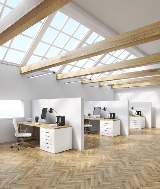 Accounting company office in attic