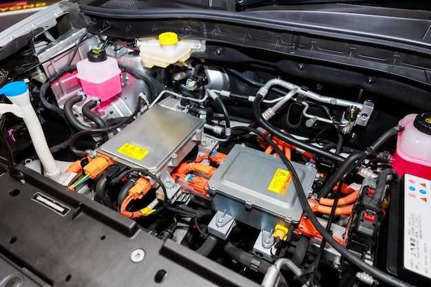 Accupakket in EV elektronische auto Motormotor voor voertuigauto in de toekomst
