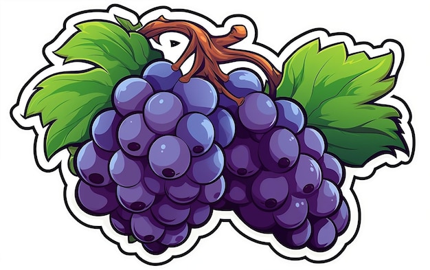 Точное изображение винограда, высечка, наклейка, генерация