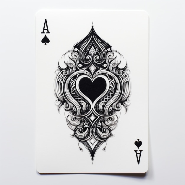 Photo a ace of hearts playing card