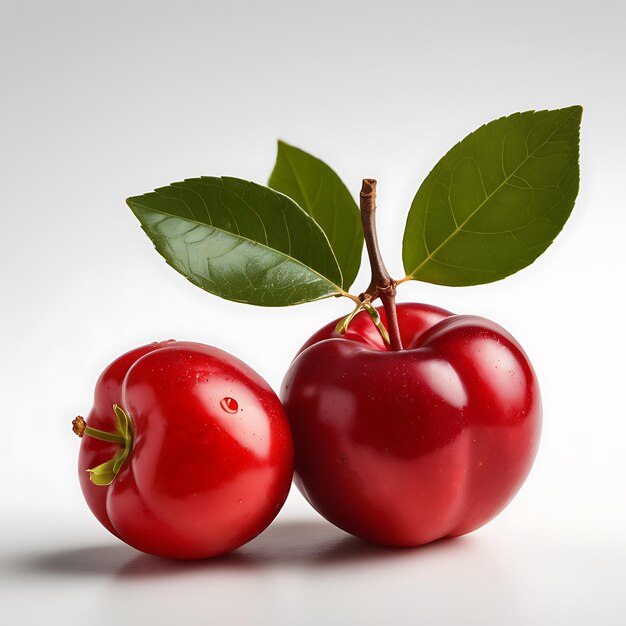 Acerola on a white background