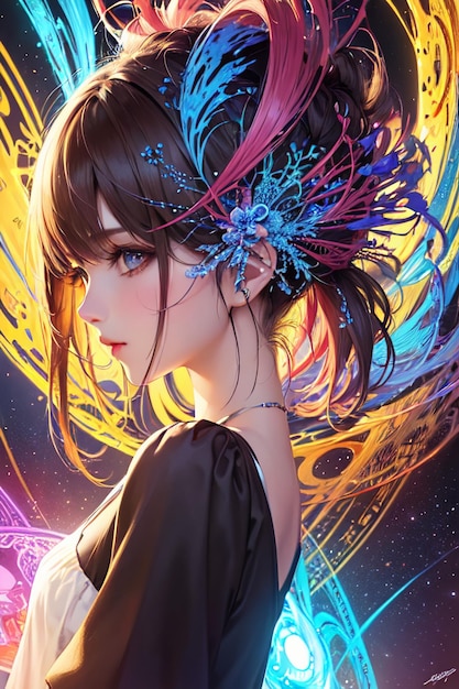 ACGN anime cartoon Kawaii girl Cbyerpunk beautiful girl character wallpaper illustration background