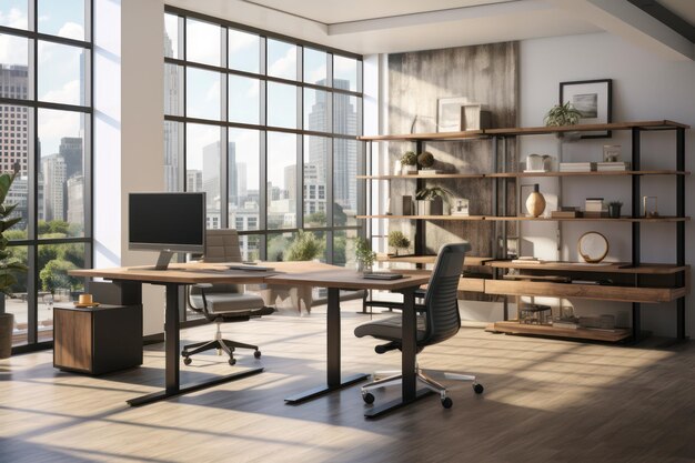 Achieve ergonomic excellence with a sitstand desk supportive mesh office chair and personalized office lighting in this healthfocused office space ar 32 v 52 Job ID 8a3a07b3309d437fa6765488c1b28be2