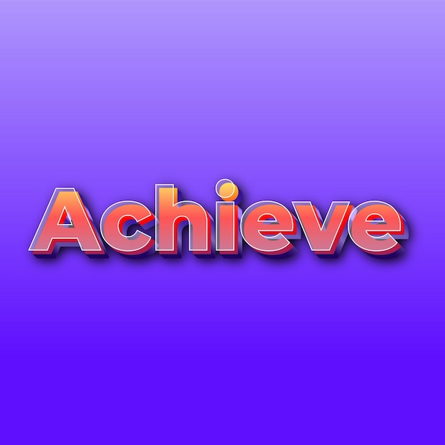 Achieveテキスト効果JPGグラデーション紫色の背景カード写真