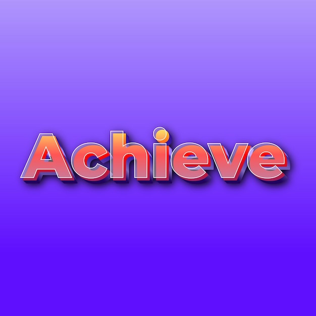 AchieveText effect JPG gradient purple background card photo