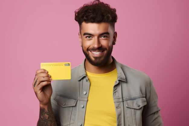 Achieving and Pleased Stylish Young Man Flaunting Earrings Generative AI