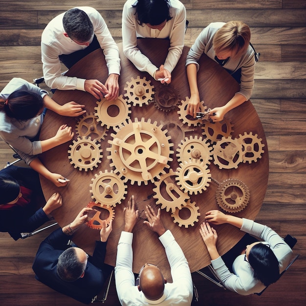 Foto raggiungere risultati notevoli attraverso il lavoro di squadra