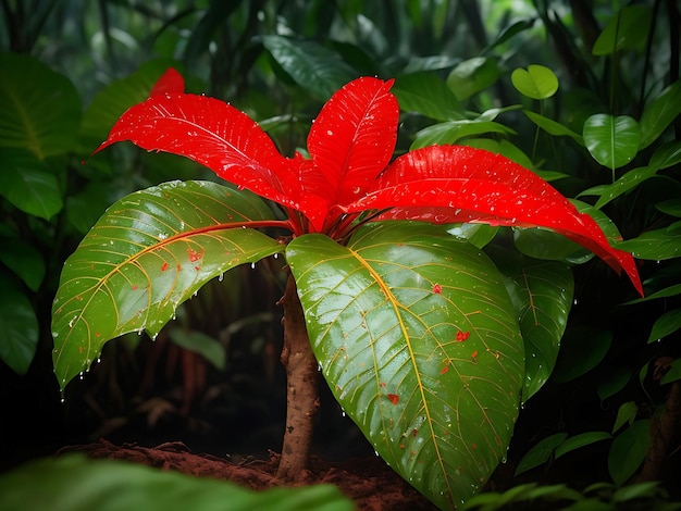 Achiote bloem achtergrond van het Amazone regenwoud met geweldige natuurfoto's